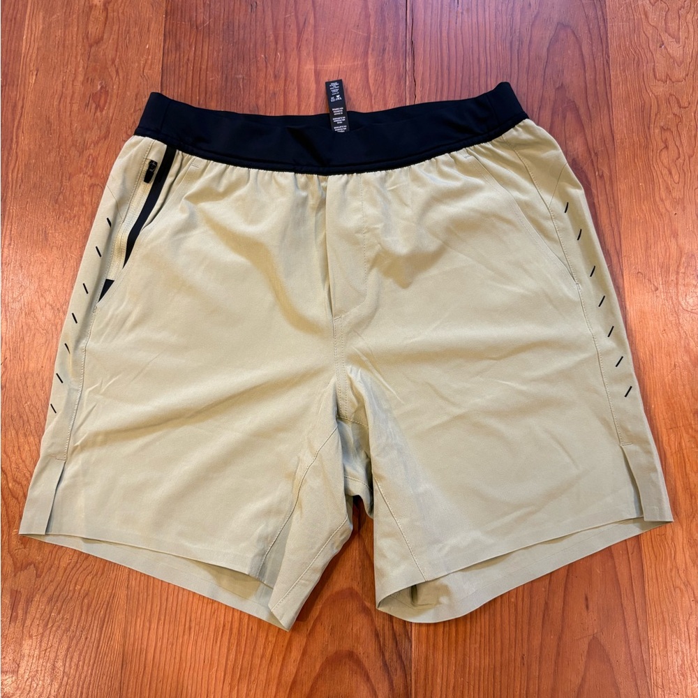 Ten Thousand Men's Athletic Shorts in Light Olive with Black Waistband